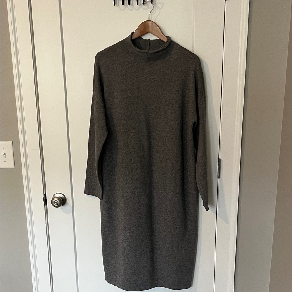 J. Jill Charcoal Knit Dress